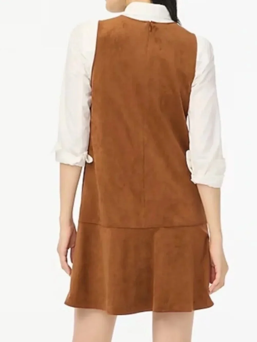 NWOT J Crew Soft Faux-Suede Pocket Drop Waist Casual Mini Dress 8